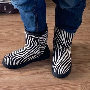 Authentic UGG Boots Zebra Print *rare, hardly worn*